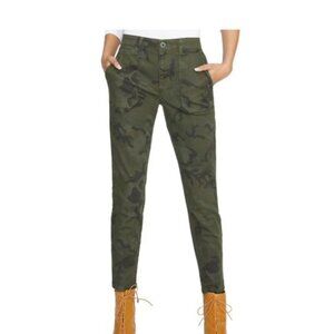 Sanctuary Women's Denim Camo Cigarette Pants Green Size 26